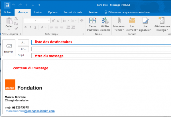 Envoyer Un Email Avec Outlook Coursinfo Fr