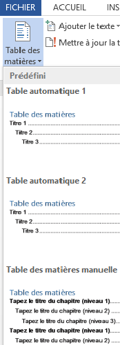 table matiere1