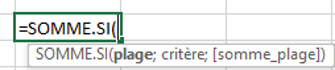 Quizz Excel sur la fonction SOMME.SI