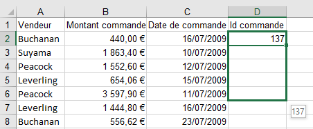 QuizzExcel sur la recopie incrémentale