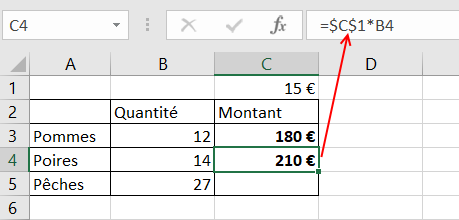 référence absolue Excel